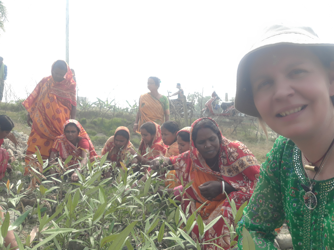 Sinead Fox with local women