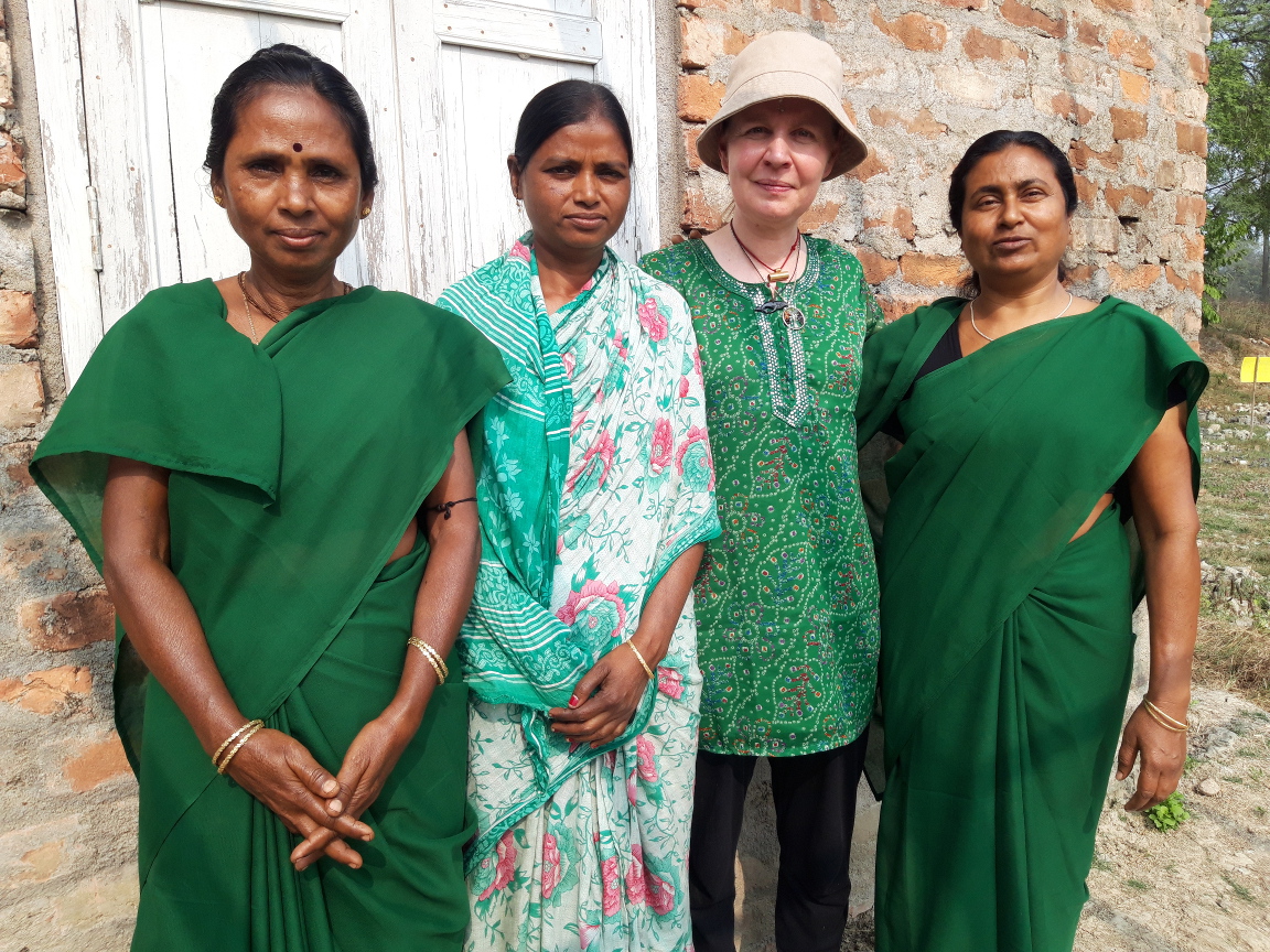 Sinead Fox with three local women